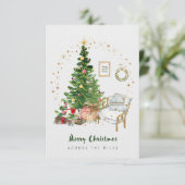 3.5x5マイルのクリスマスカード サンキューカード (スタンド正面)