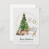 3.5x5マイルのクリスマスカード サンキューカード (正面/裏面)