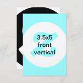 3.5x5垂直招待状 招待状 (正面/裏面)