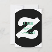 3.5x5垂直招待状 招待状 (裏面)