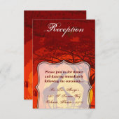 3.5x5披露宴カードアフリカンサファリキリン 招待状 (正面/裏面)