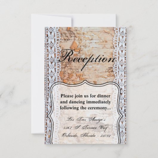 3.5x5披露宴カードカントリーバーンドウッドレーストリムE 招待状 (正面)