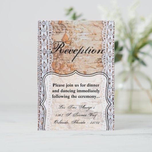 3.5x5披露宴カードカントリーバーンドウッドレーストリムE 招待状 (スタンド正面)