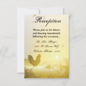 3.5x5披露宴カードサニーモーニングファームカントリーRu 招待状 (正面)