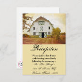 3.5x5披露宴カードサンセットバーンカントリー素朴Fi 招待状 (正面/裏面)