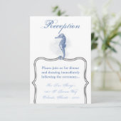 3.5x5披露宴カードシーホース海ビーチ水 招待状 (スタンド正面)