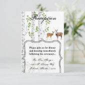 3.5x5披露宴カードディアドードバックフォレストウッドランド 招待状 (スタンド正面)