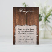 3.5x5披露宴カードバーンウッドカントリ素朴ー 招待状 (スタンド正面)