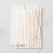 3.5x5披露宴カードブーツカントリーウェスタン素朴 招待状 (裏面)