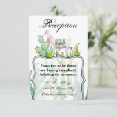 3.5x5披露宴カードボホラマボヘミアンカクティデ 招待状 (スタンド正面)