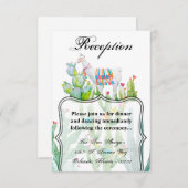 3.5x5披露宴カードボホラマボヘミアンカクティデ 招待状 (正面/裏面)