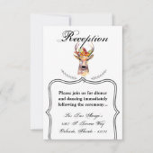 3.5x5披露宴カードボーホディアバックヘッドブラウニング 招待状 (正面)