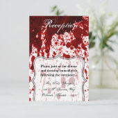 3.5x5披露宴カード血(ばちゃばちゃ)跳ねる吸血鬼ゴシック 招待状 (スタンド正面)