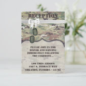 3.5x5披露宴カード陸軍空軍OCP迷彩柄Unif 招待状 (スタンド正面)