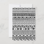 3.5x5披露宴カードBoho Buffalo Tribal Pattern B 招待状 (裏面)