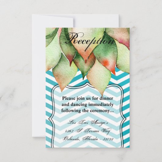 3.5x5披露宴カードBoho Cacti Cactus Succulent 招待状 (正面)