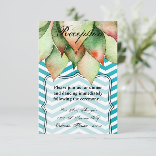 3.5x5披露宴カードBoho Cacti Cactus Succulent 招待状 (スタンド正面)