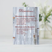 3.5x5方向カードホワイトウォッシュウッドバーンドアCo 招待状 (スタンド正面)