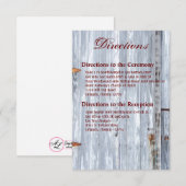 3.5x5方向カードホワイトウォッシュウッドバーンドアCo 招待状 (正面/裏面)