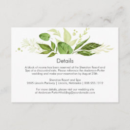 3.5x5植物緑のエンクロージャカ素朴ード エンクロージャーカード