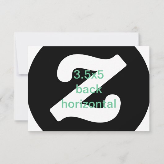 3.5x5水平招待状 招待状 (裏面)
