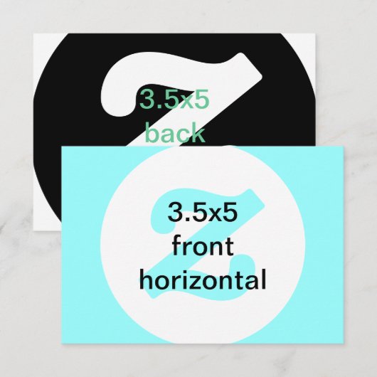 3.5x5水平招待状 招待状 (正面/裏面)