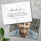 3.5x5葬儀ありがとう悲しみ白大理石 サンキューカード