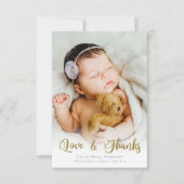 3.5x5誕生発表写真サンキューカード サンキューカード (正面)