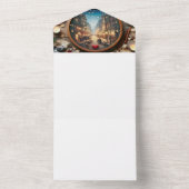 3.5x5 ウェディング封筒 | エレガントな宛名書き オールインワン招待状 (内側)