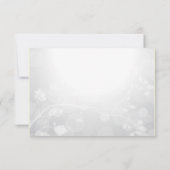 3.5x5 エレガントな紫と銀の葉のオーバーレイ付 RSVP (裏面)