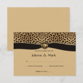 3.5x5 レパード柄 フェイクリボン ジュエル RSVP (正面/裏面)