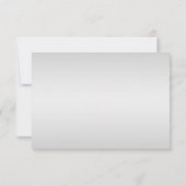 3.5x5 上品な赤と銀のRSVP 出欠カード (裏面)