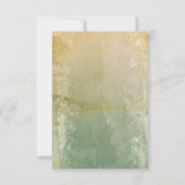 3.5x5 古典的な花柄の招待状カード 出欠カード (裏面)