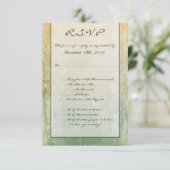 3.5x5 古典的な花柄の招待状カード 出欠カード (スタンド正面)