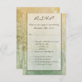 3.5x5 古典的な花柄の招待状カード 出欠カード (正面/裏面)