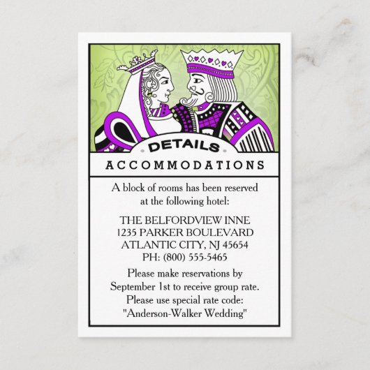 3.5x5 詳細情報カード - 王と女王 エンクロージャーカード (正面)