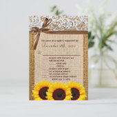 3.5x5 返信カード ひまわり ラレース バルカン カントリー 招待状 (スタンド正面)