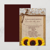 3.5x5 返信カード ひまわり ランタン バルーン カントリー 招待状 (正面/裏面)