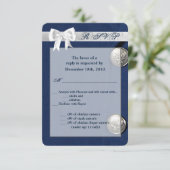 3.5x5 返信カード エア フォース クラスA ユニフォームドレス 招待状 (スタンド正面)