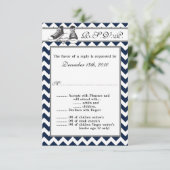 3.5x5 返信カード ティーンエイジャーのスニーカー チェブロンストライプ 招待状 (スタンド正面)