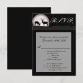 3.5x5 返信カード ハンターズムーン 鹿 雄 鹿 雌 招待状 (正面/裏面)