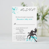 3.5x5 返信カード ビーチ ブリーズ オーシャン ウォーター トロピ 招待状 (スタンド正面)