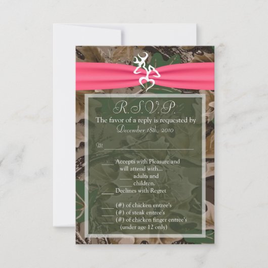 3.5x5 返信カード ピンク ブラウニング カモ (正面)