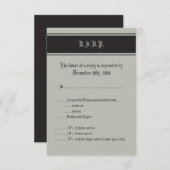 3.5x5 返信カード ブラックタイ アフェア (正面/裏面)