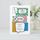 3.5x5 返信カード 漫画 絵本 ポップアート カップル (スタンド正面)