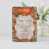 3.5x5 返信カード 狩猟 カップル 鹿 雌 鹿 牡鹿 招待状 (スタンド正面)