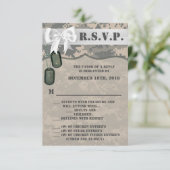 3.5x5 返信カード 軍隊 ACU ユニフォーム カモフラージュ 招待状 (スタンド正面)