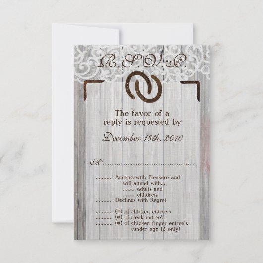 3.5x5 返信カード 馬蹄形 木製 (正面)