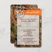 3.5x5 返信カード 鹿のカップル 牝鹿 オス鹿 カモフラージュ (正面/裏面)