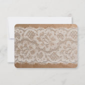 3.5x5 返信カード kraft紙袋 ラレース バーリャップ 招待状 (裏面)